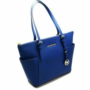 Michael Kors Jet Set East West Zip Tote- Sapphire